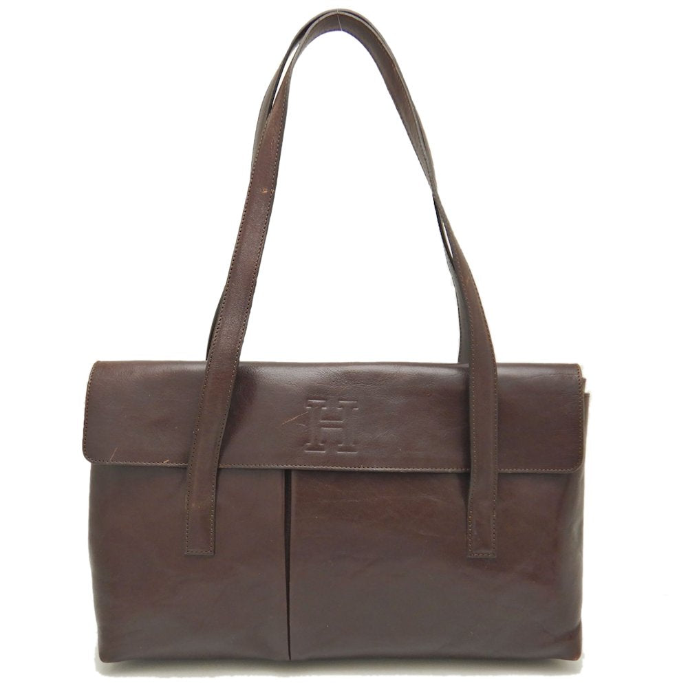 HIROFU Leather Tote Bag Dark Brown