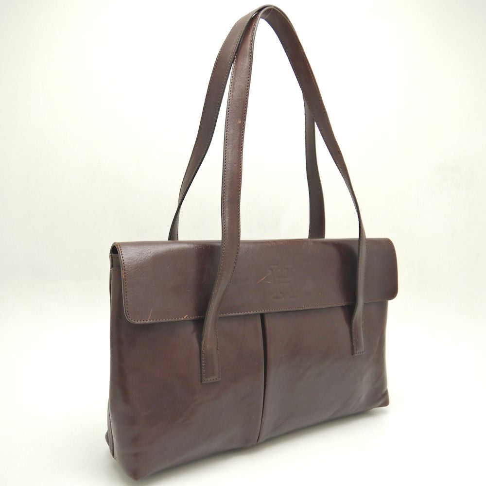 HIROFU Leather Tote Bag Dark Brown