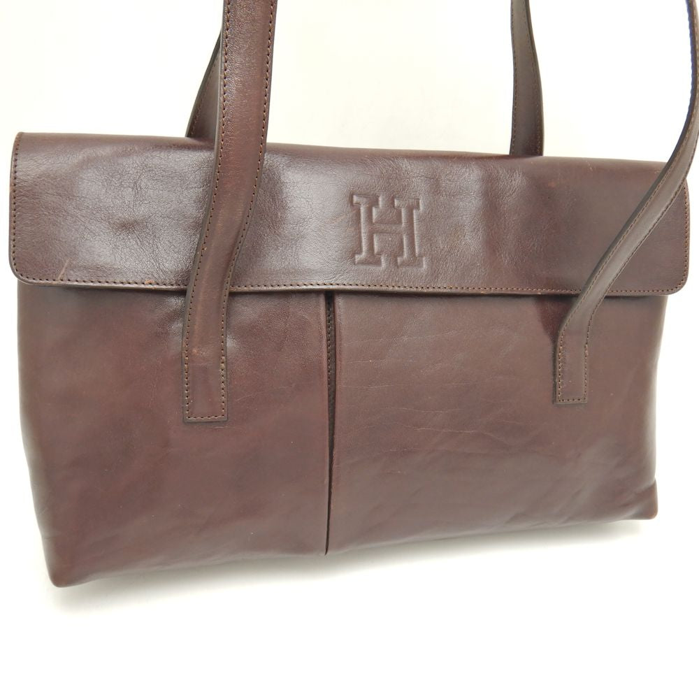 HIROFU Leather Tote Bag Dark Brown