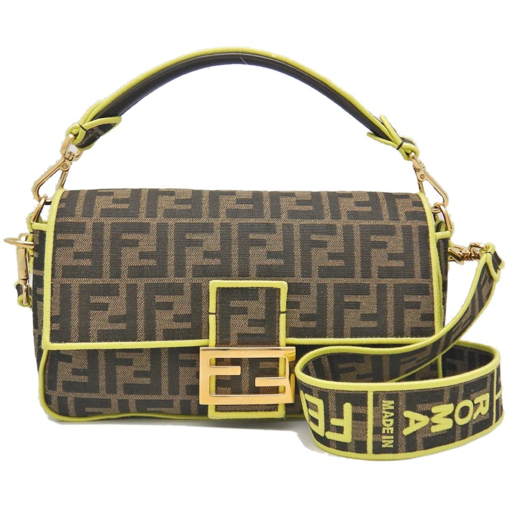 Fendi Mamma Baguette 2WAY Canvas Shoulder Bag