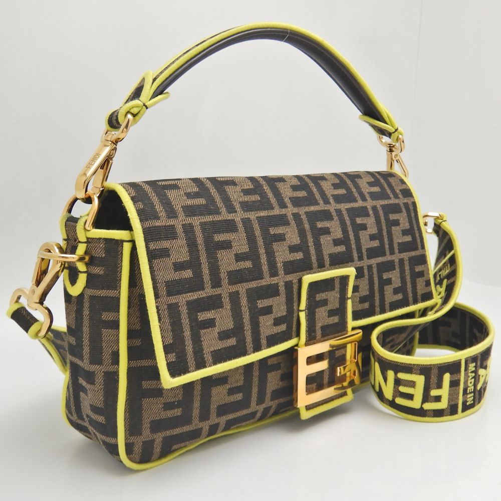 Fendi Mamma Baguette 2WAY Canvas Shoulder Bag