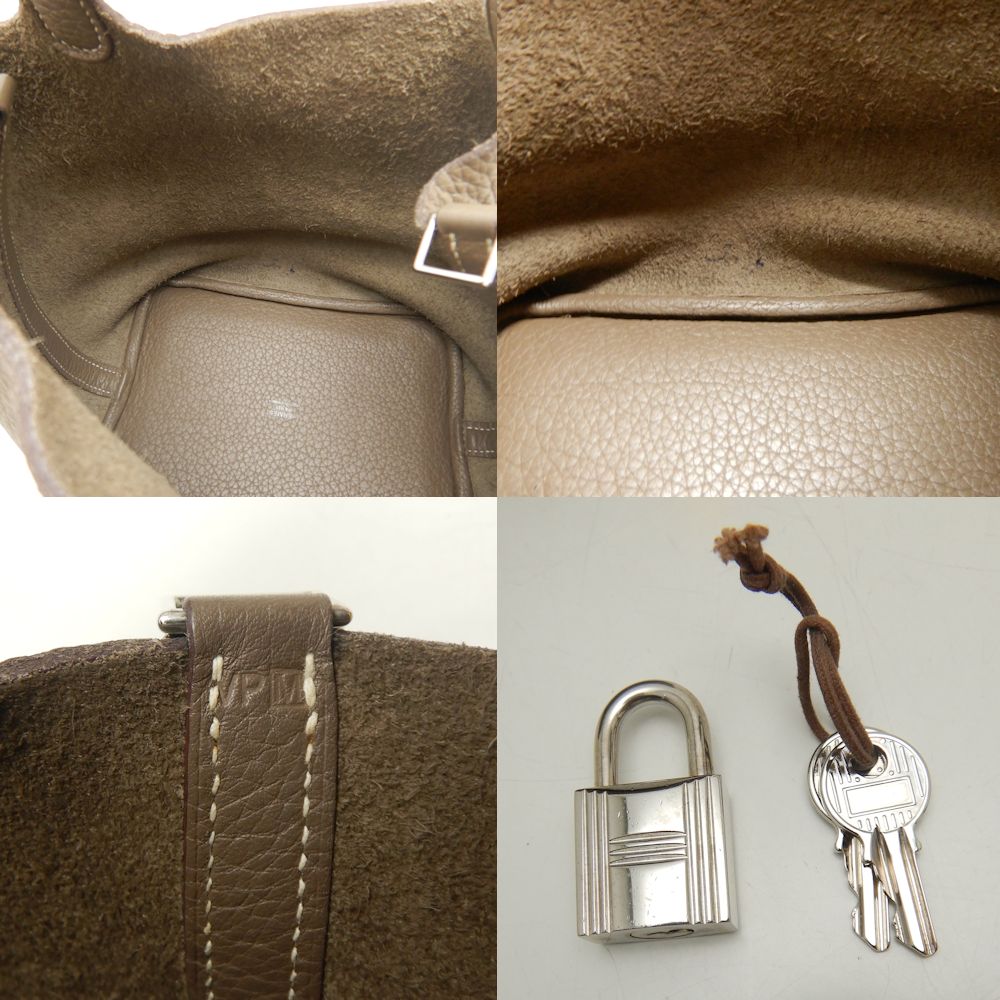 Hermes Picotin Lock PM Handbag Togo Etoupe