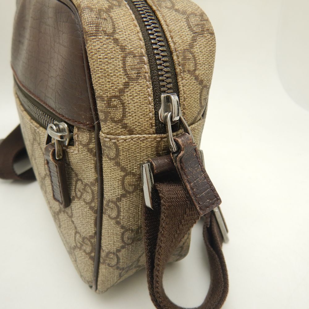 Gucci GG Supreme Canvas Leather Shoulder Bag