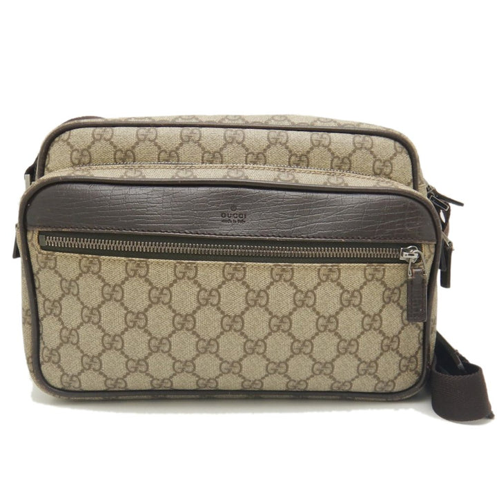 Gucci GG Supreme Canvas Leather Shoulder Bag