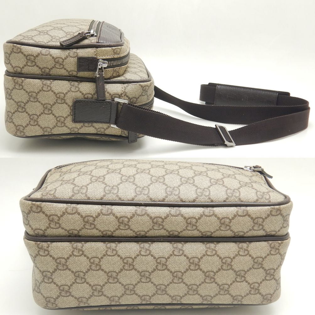 Gucci GG Supreme Canvas Leather Shoulder Bag