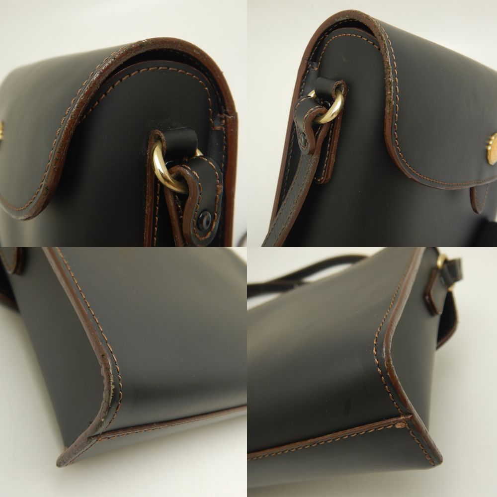 Marie Claire Leather Shoulder Bag Black