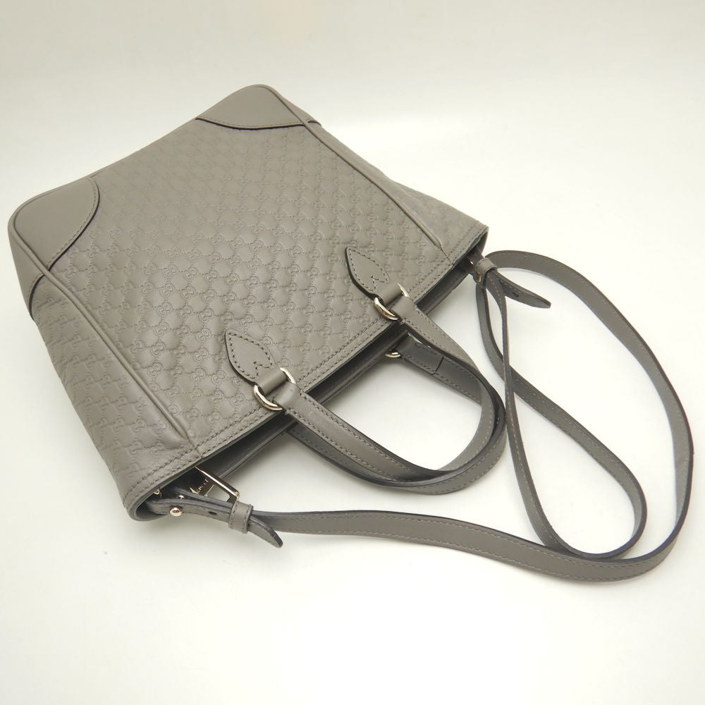 Gucci Leather 2WAY Handbag Gray