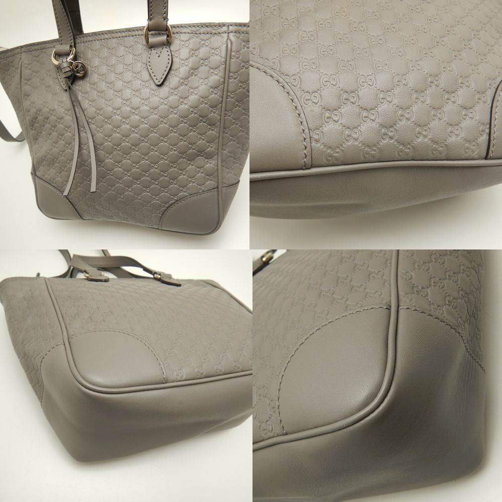 Gucci Leather 2WAY Handbag 449241 Gray