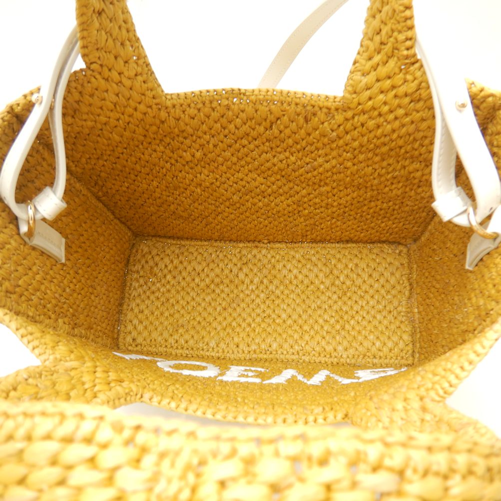 Loewe Raffia Font Tote Small Bag