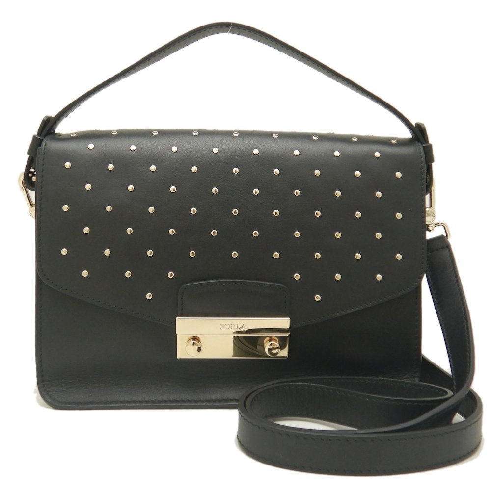 Furla Metropolis Leather Handbag Black