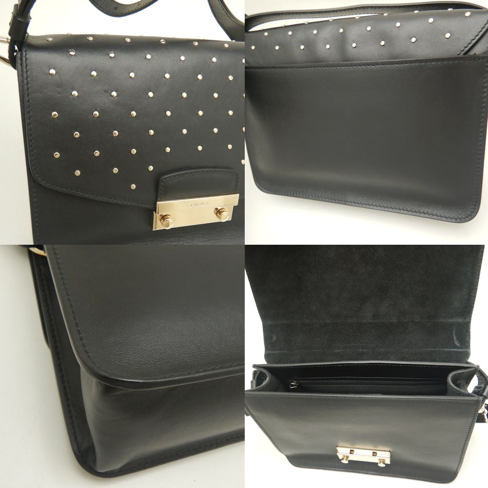 Furla Metropolis Leather Handbag Black