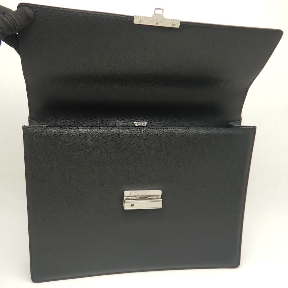 LE TANNEUR Leather Business Bag Black