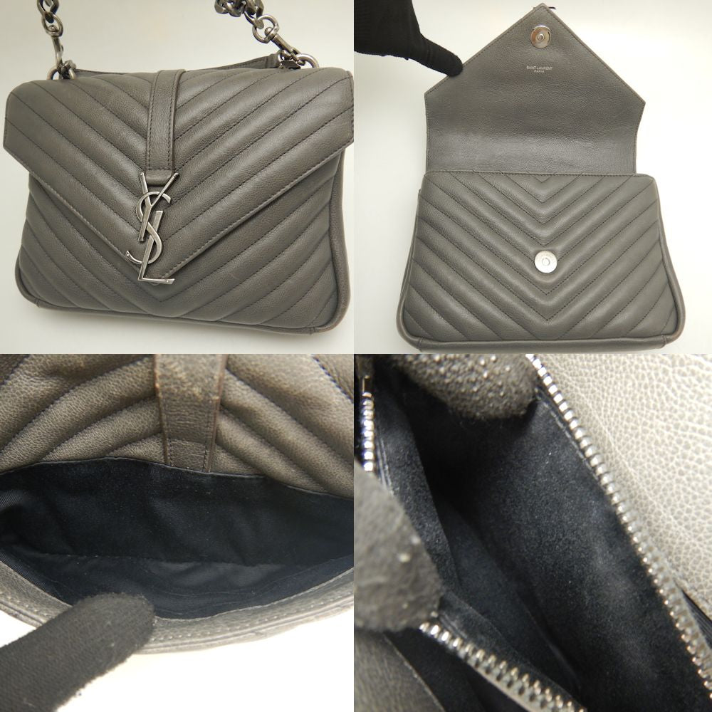 Yves Saint Laurent Leather College Handbag 2WAY