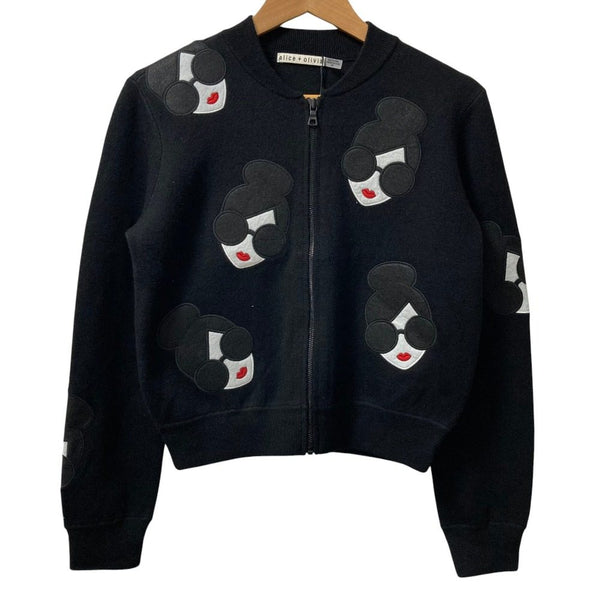 alice + olivia Mademoiselle Applique Knit Jacket