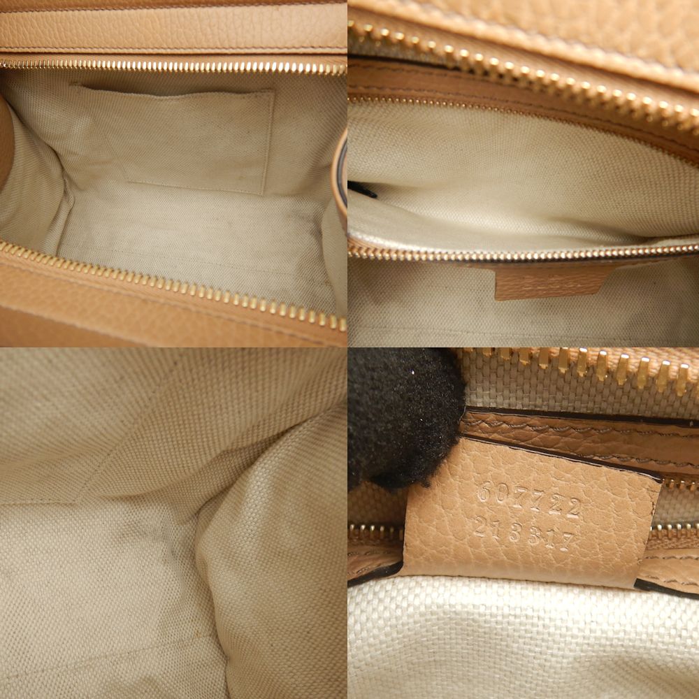 Gucci Soho 2WAY Leather Handbag Beige