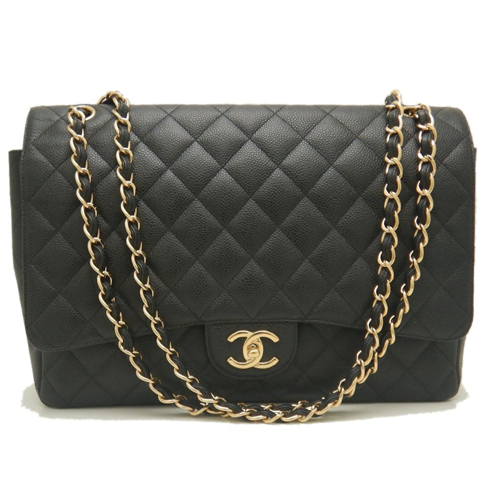 Chanel Caviar Skin Flap Chain Shoulder Bag