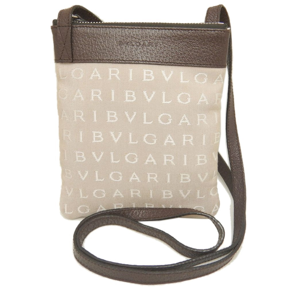 Bvlgari Canvas Leather Shoulder Bag