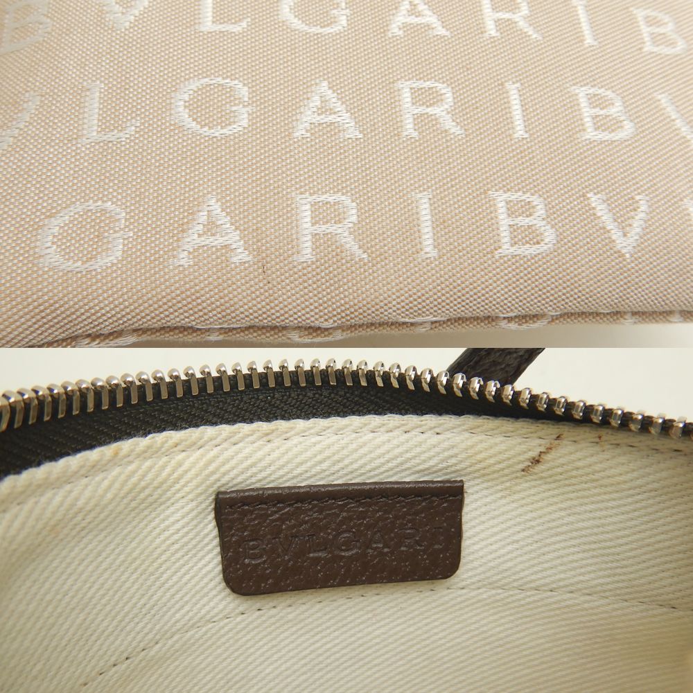 Bvlgari Canvas Leather Shoulder Bag