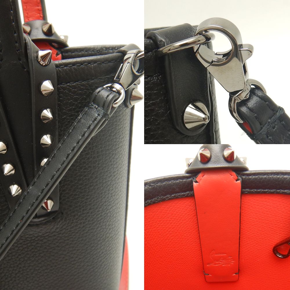 Christian Louboutin Cabata N/S Mini Handbag Black Red