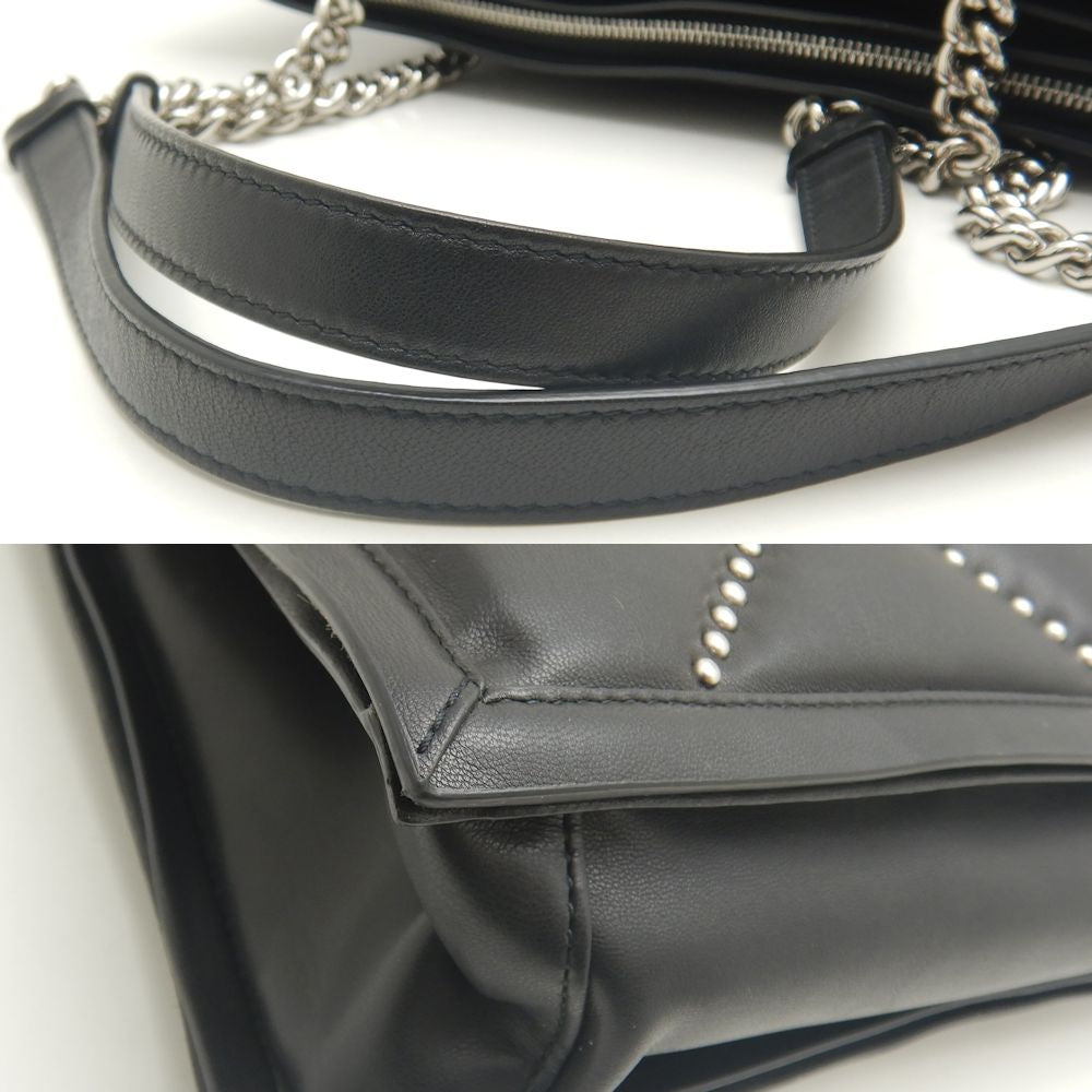 Salvatore Ferragamo Leather Chain Tote Bag