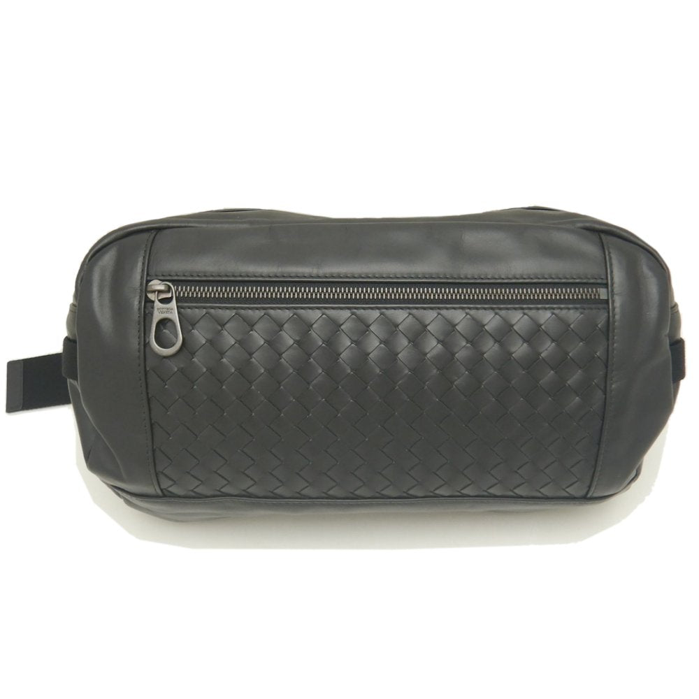 Bottega Veneta Leather Body Bag Black