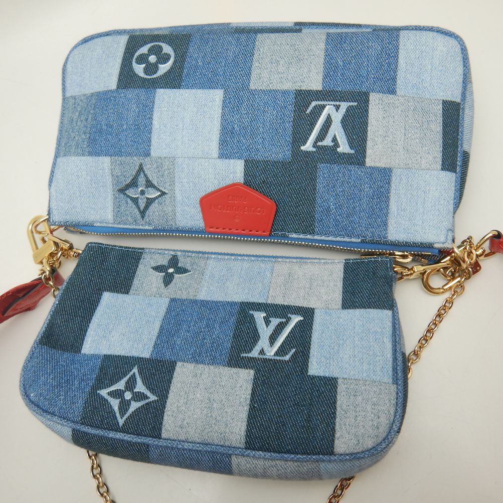 Louis Vuitton Monogram Denim Shoulder Bag M44990