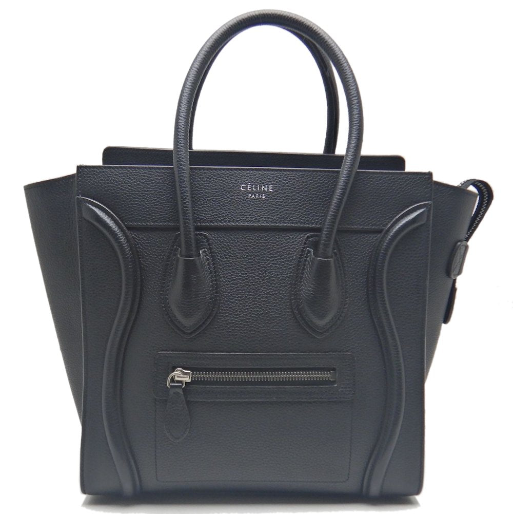 Celine Luggage Micro Shopper Handbag Black