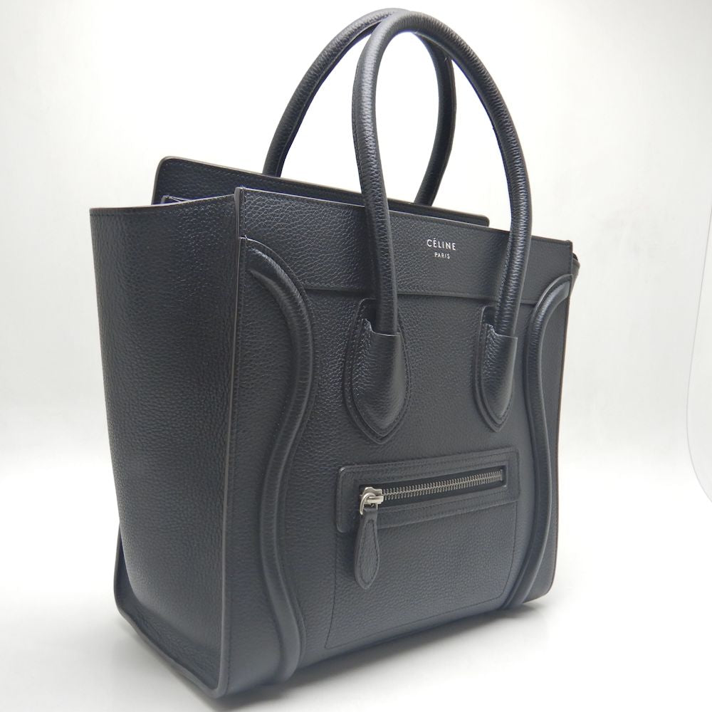 Celine Luggage Micro Shopper Handbag Black