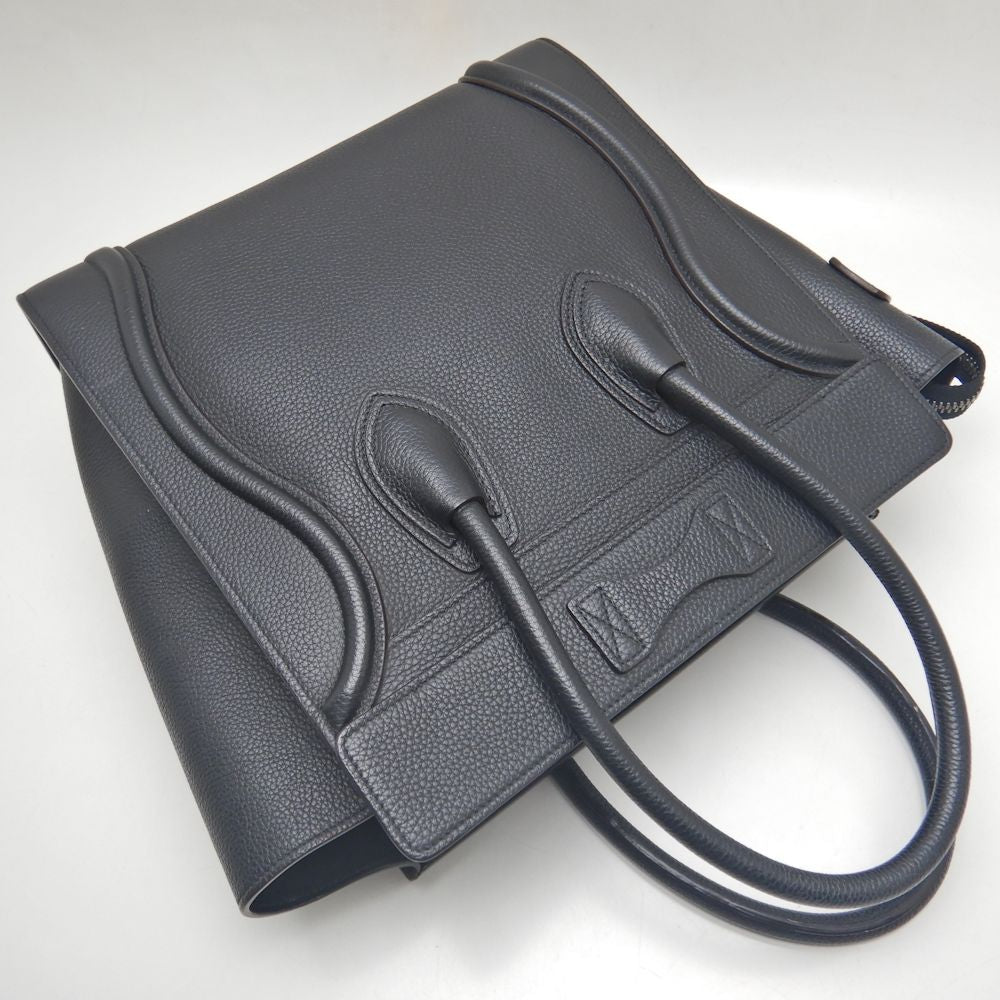 Celine Luggage Micro Shopper Handbag Black