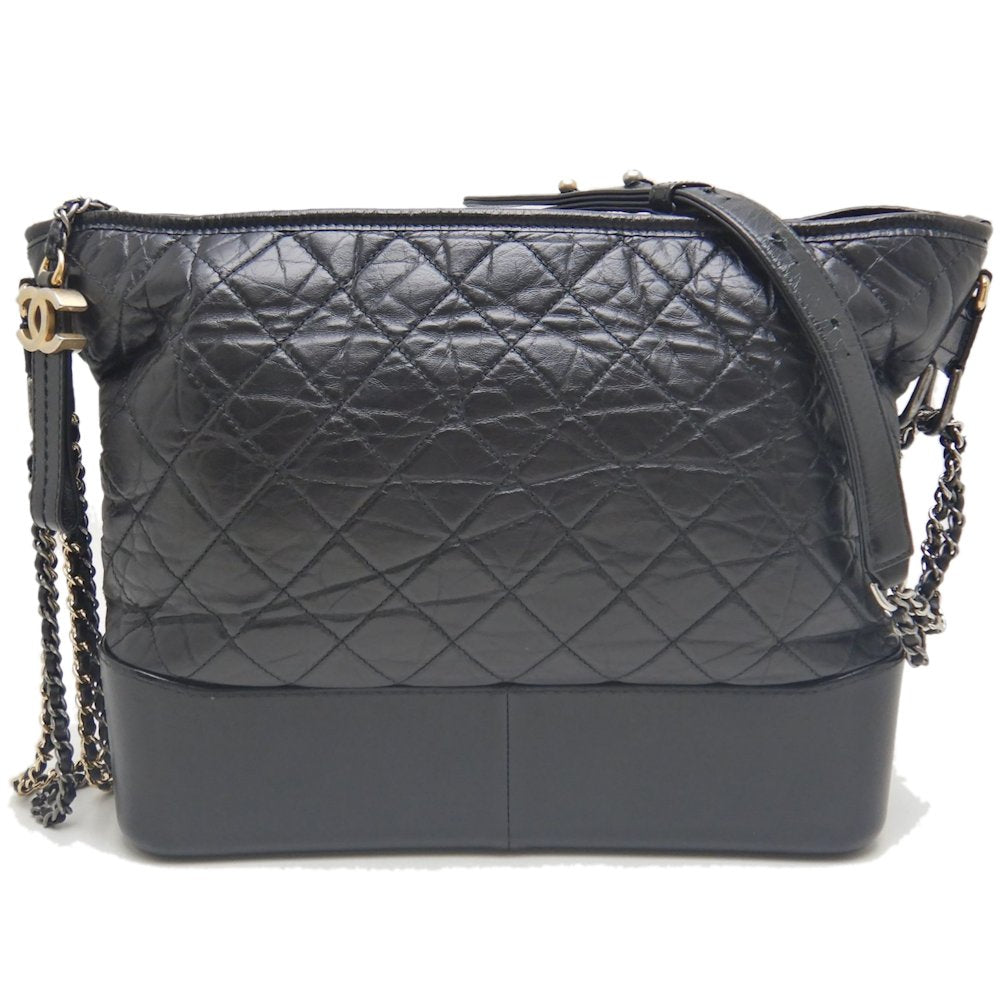 Chanel Gabrielle Hobo Bag Black Calf A93824