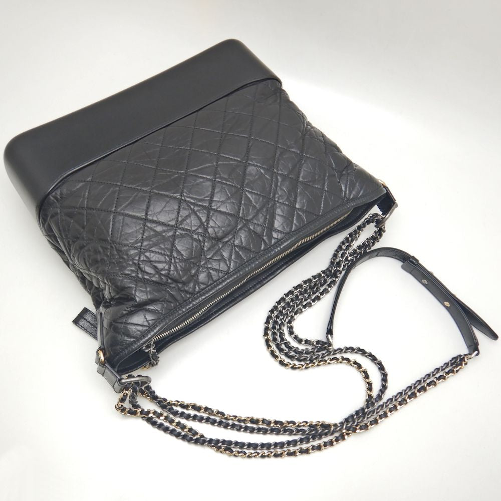 Chanel Gabrielle Hobo Bag Black Calf A93824