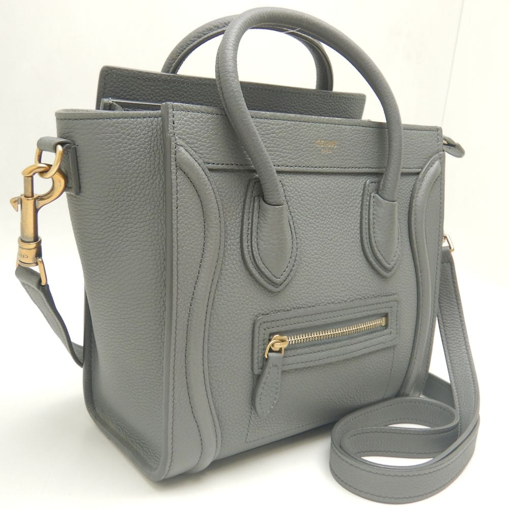 Celine Luggage Nano Handbag Baby Drummed Calfskin