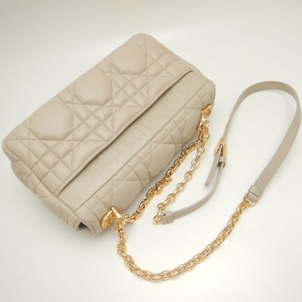 Dior Caro Medium Shoulder Bag Beige