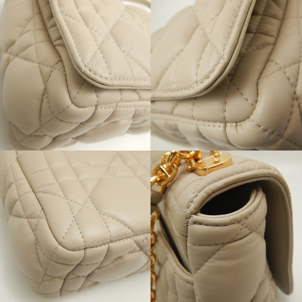 Dior Caro Medium Shoulder Bag Beige