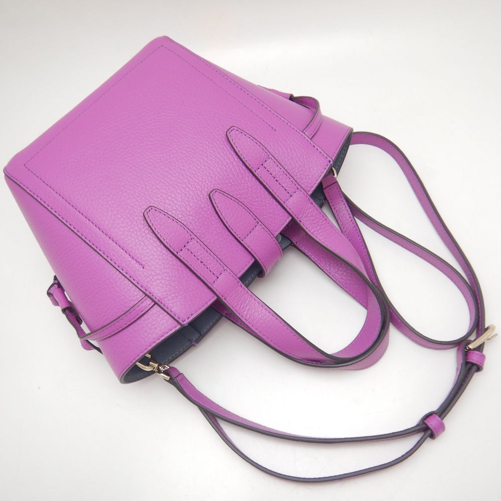 Furla Leather 2WAY Mini Tote Bag Purple