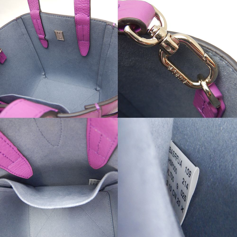 Furla Leather 2WAY Mini Tote Bag Purple