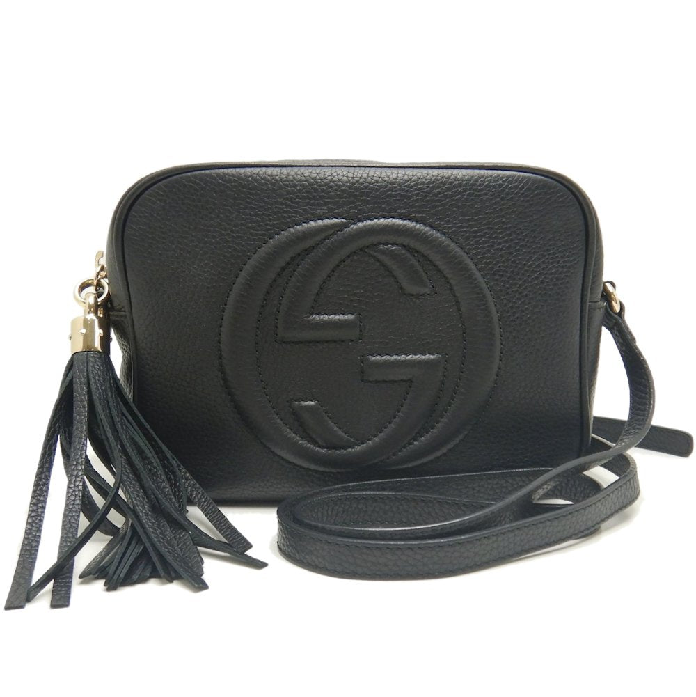 Gucci Soho Leather Shoulder Bag Black