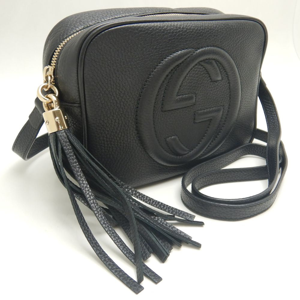 Gucci Soho Leather Shoulder Bag Black