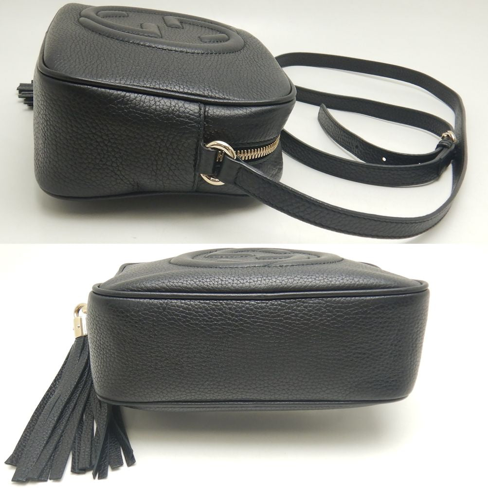 Gucci Soho Leather Shoulder Bag Black