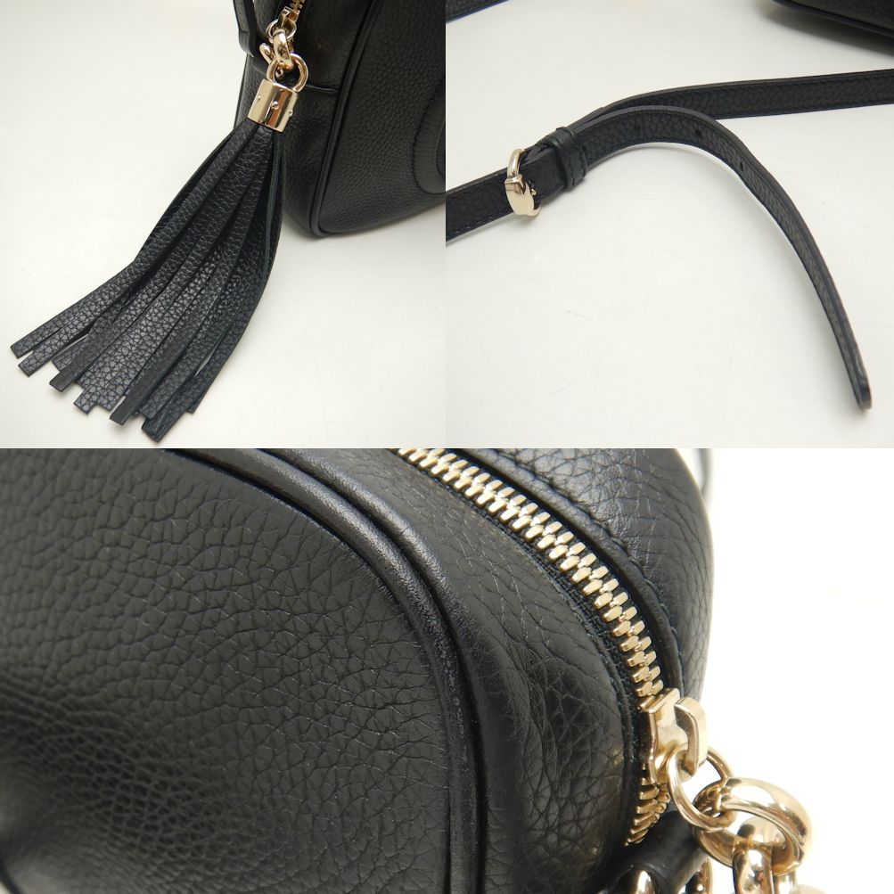 Gucci Soho Leather Shoulder Bag Black