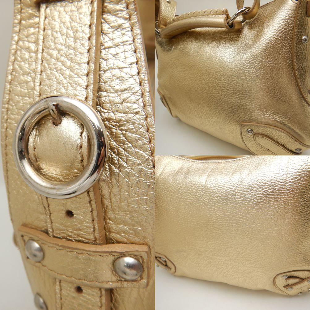 Furla Leather Shoulder Bag Gold