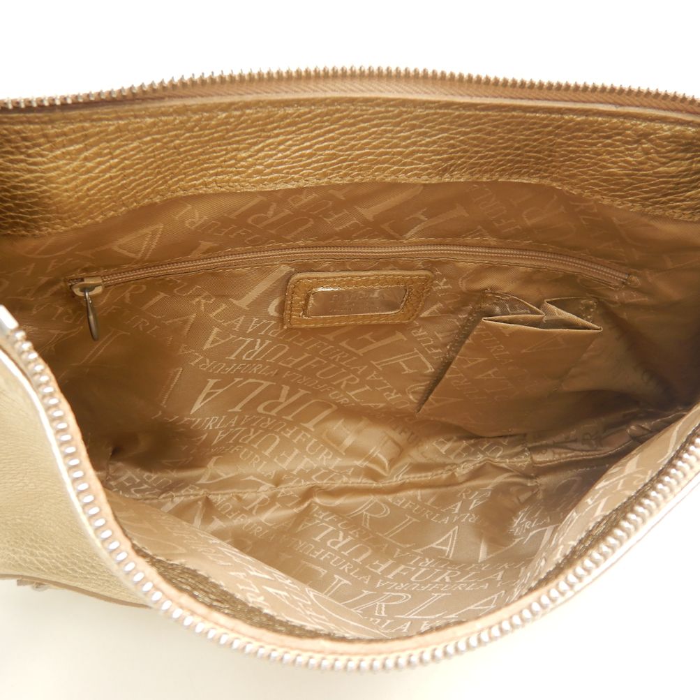 Furla Leather Shoulder Bag Gold