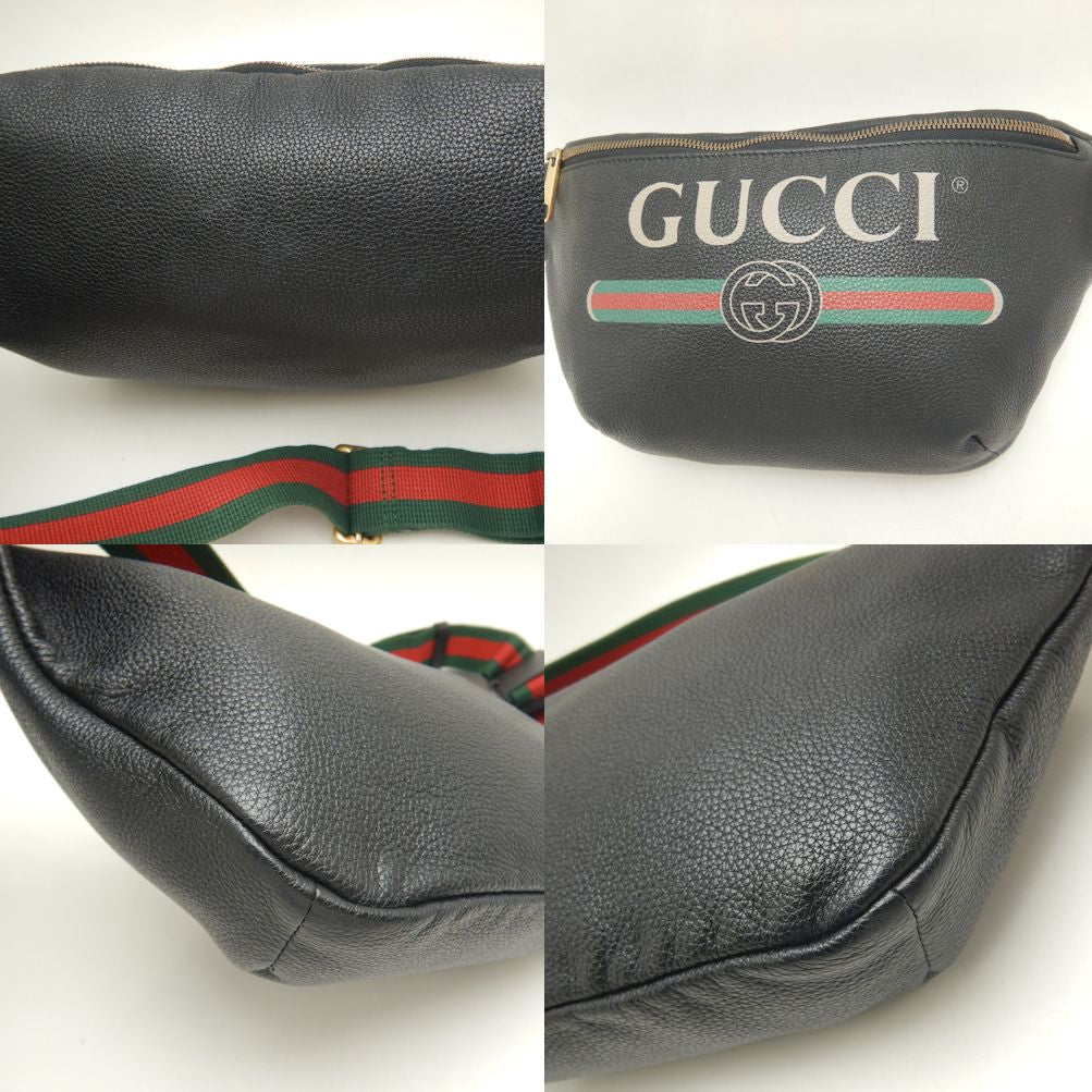 Gucci Leather Web Line Waist Bag 530412