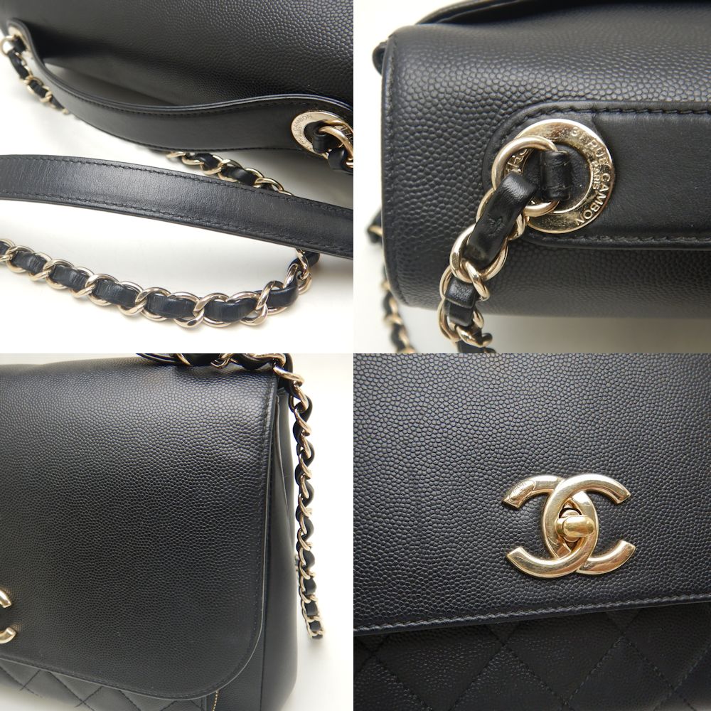 Chanel Caviar Business Affinity Large Shoulder Bag