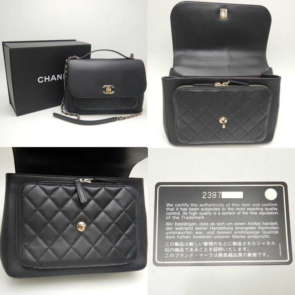 Chanel Caviar Business Affinity Large Shoulder Bag