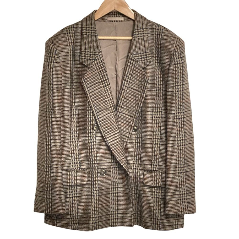 Burberrys Houndstooth Double Breasted Jacket