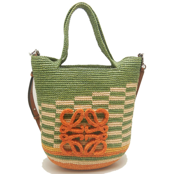Loewe Slit Mini Raffia Calf Tote Bag