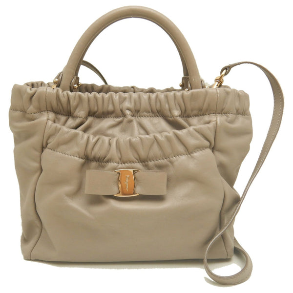 Salvatore Ferragamo Vara Ribbon 2way Leather Handbag