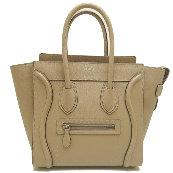 CELINE Luggage Micro Shopper Leather Handbag