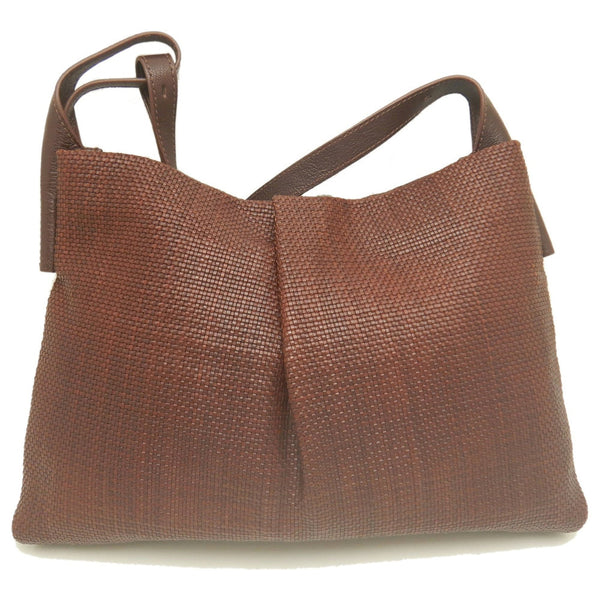 genten Pelletessile Goat Leather Shoulder Bag
